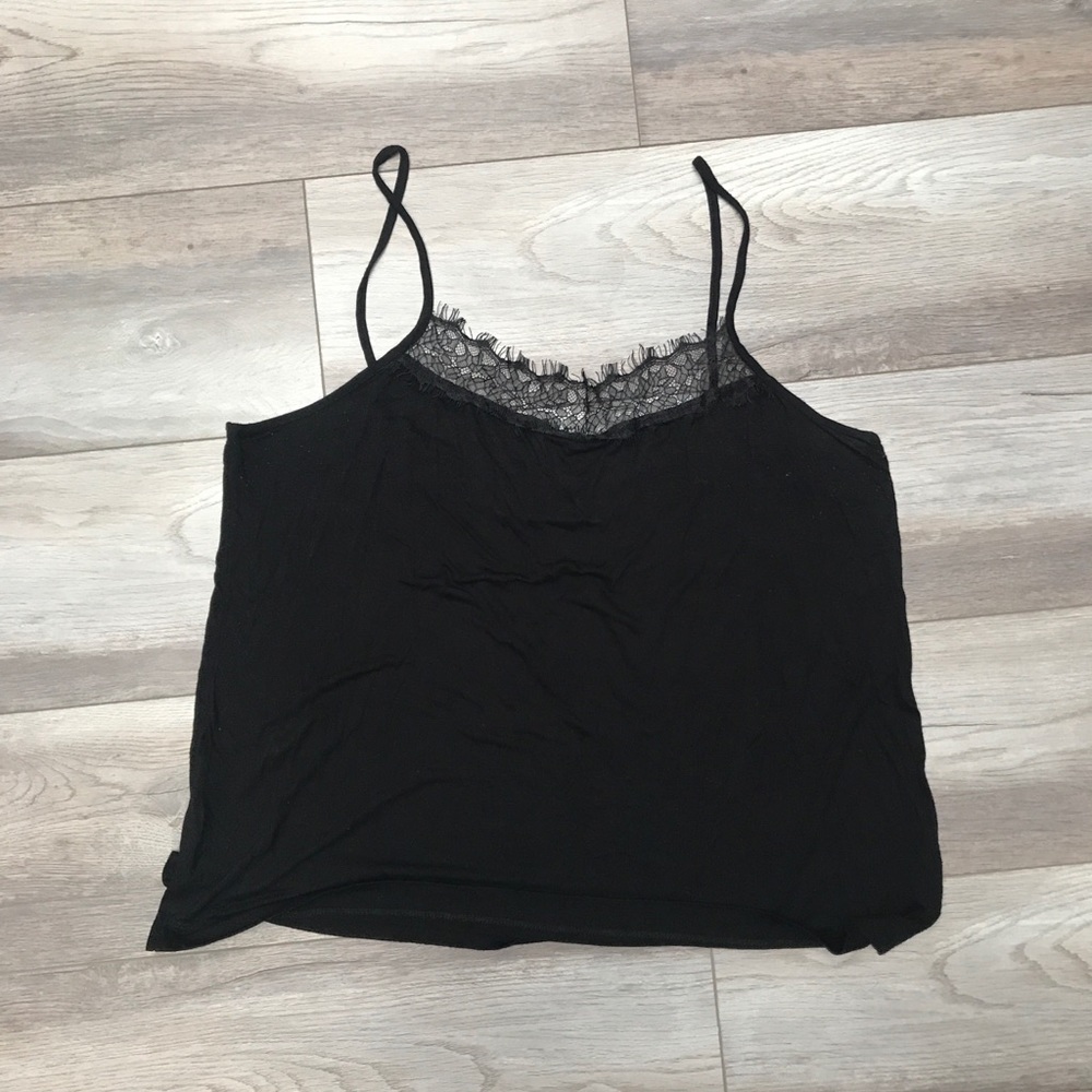 Mango lace trim cami